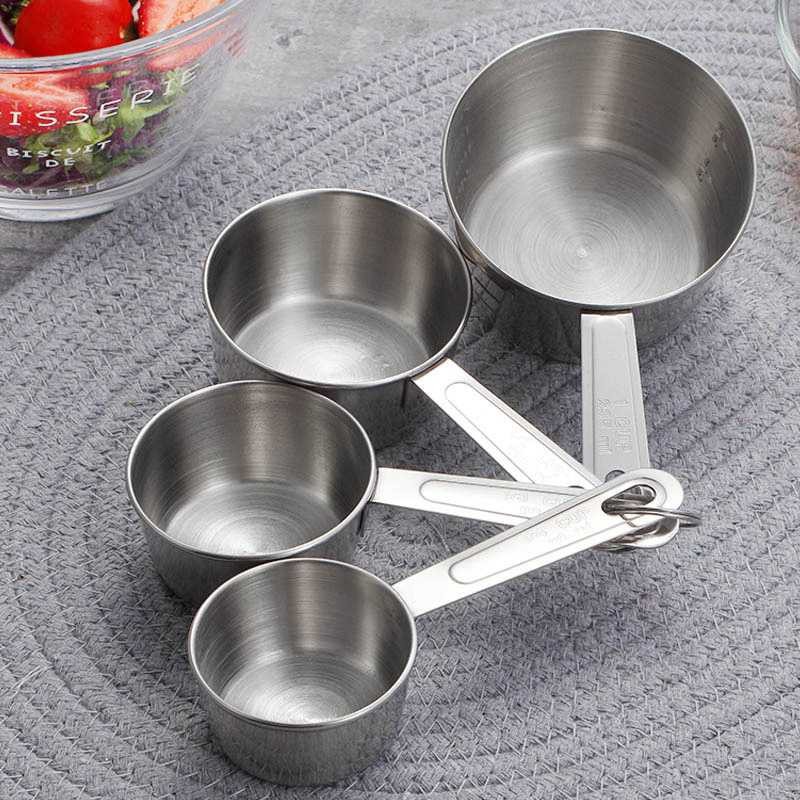 Sendok Takar Ukur Stainless Steel 8 Pcs - Sendok Takar Ukur Cup Geser Murah Original