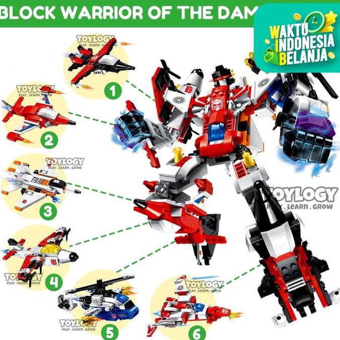 Big Sale PAKET Block Qman Warrior of the Damned Pesawat Robot Lego 6in1 1405 Big Sale