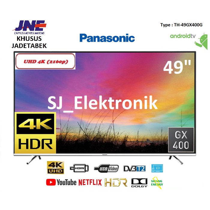 LED TV Panasonic 49 Inch TH-49GX400G / 49GX400 UHD 4K AndroidTV HDMI USB