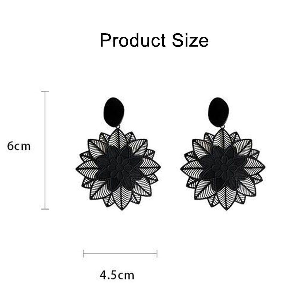 Anting Nanas Gothic Berlebihan Temperamen Bunga