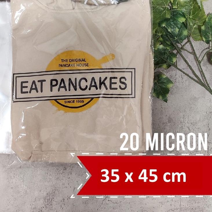 

♢ PLASTIK OPP 35 X 45 CM 20 MIC 100LBR / Plastik Bening Lem Kemasan Bungkus Pakaian Baju Gamis Celana Garment ✿