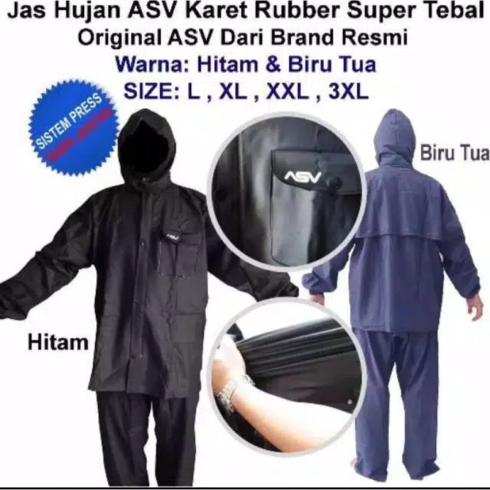 [READY-MURAH] jas hujan asv / JAS HUJAN ASV / JAS HUJAN ASV ORI/ jas hujan tebal/ - XXL