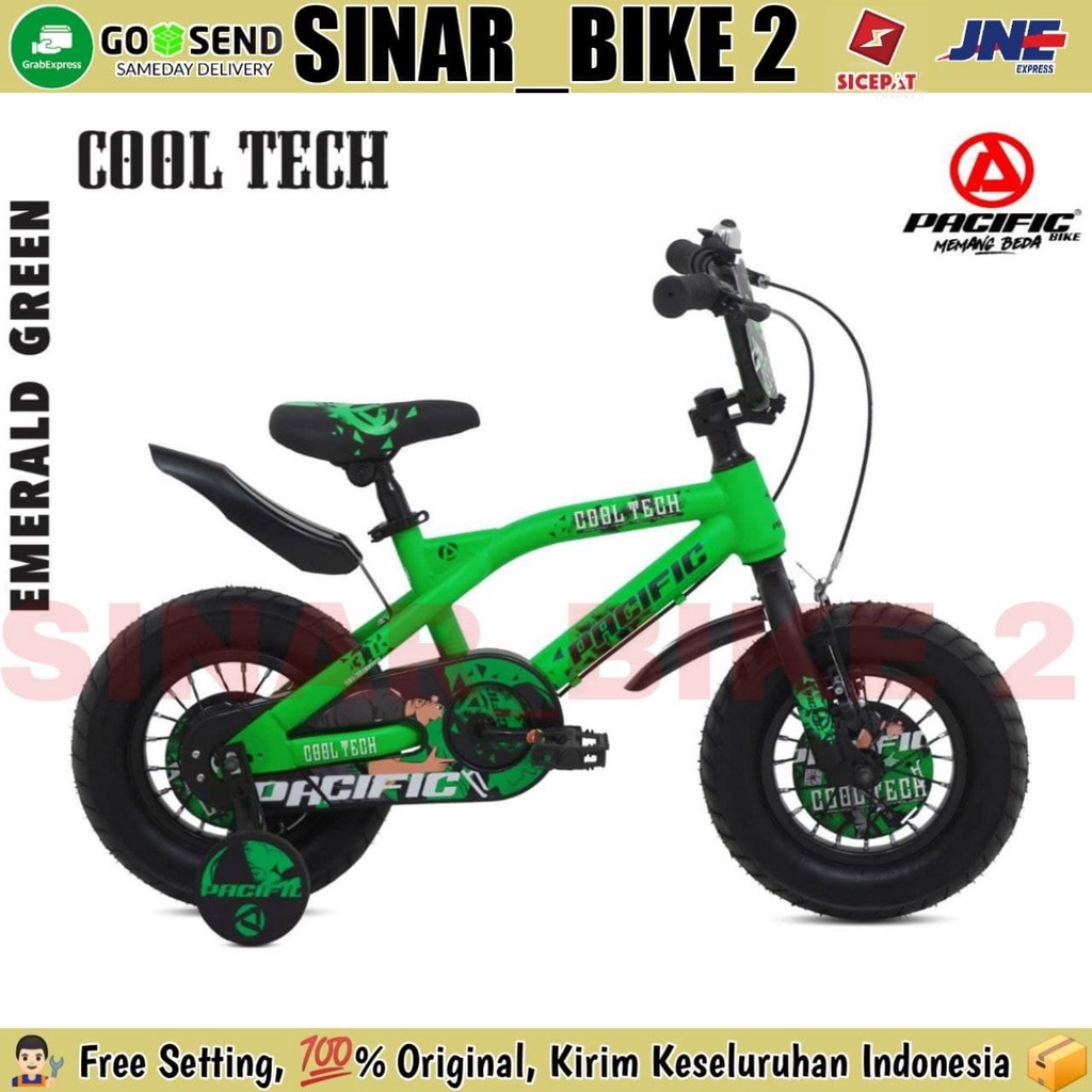 Sepeda Anak BMX PACIFIC COOL TECH Ukuran 12 16 &amp; 18 Inch Ban Jumbo 3.0