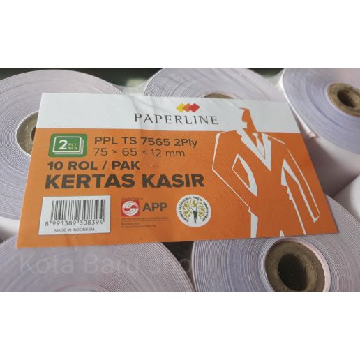 KERTAS STRUK KASIR PAPERLINE TELSTRUK HVS 2 PLY 75 X 65