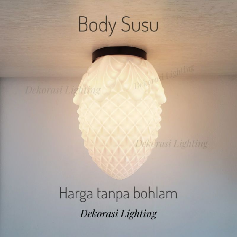 Lampu plafon teras balkon minimalis waterproof acrylic dekor