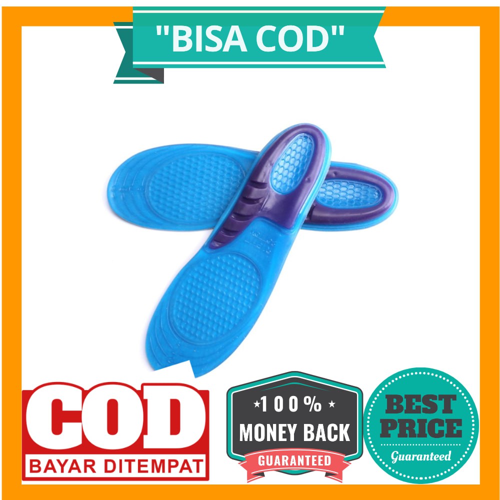 DADIJIER Alas Sol Dalam Sepatu Shock Absorb Gel Orthotic Arch Size S - KYL - Blue