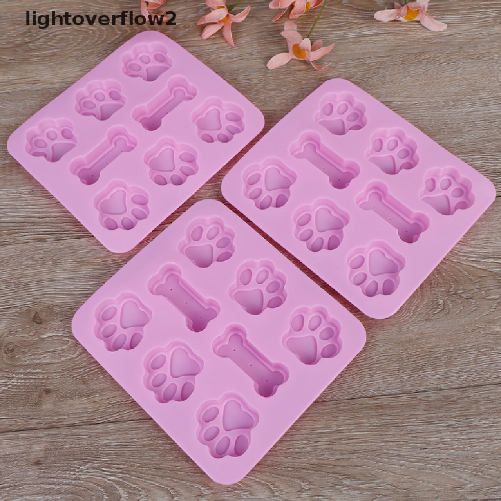 (Light2) 1pc Cetakan Kue Bentuk Tulang Anjing Bahan Silikon