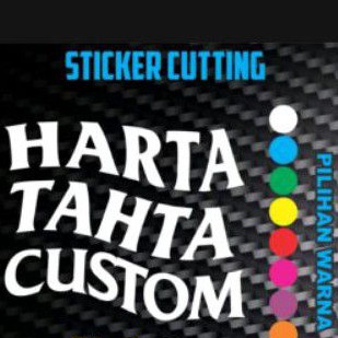 STIKER HARTA TAHTA NAMA CUSTOM(DESAIN BEBAS WARNA APA SAJA TULIS NAMA SUKASUKA REQUEST SENDIRI)