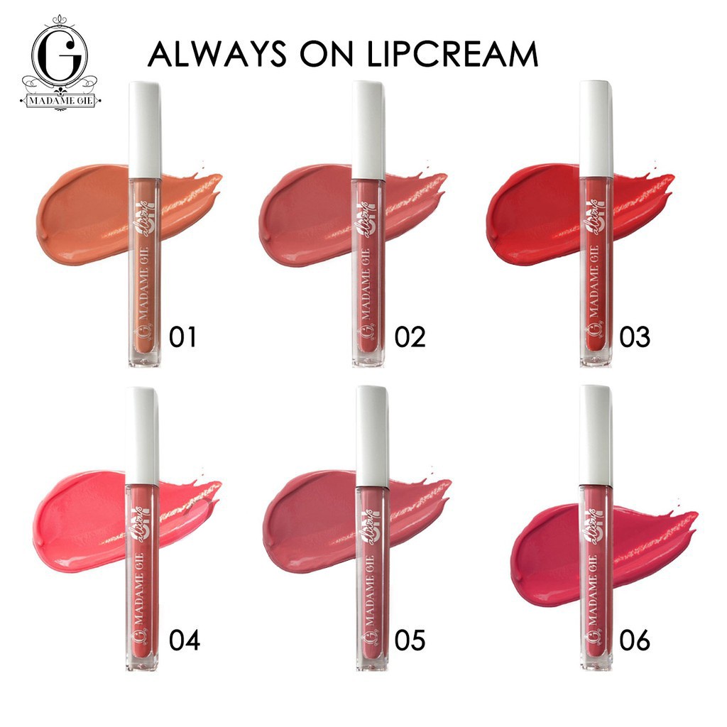 ❤ RATU ❤ Madame Gie Always On Lip Cream | Lipstik Waterproof (✔️BPOM)