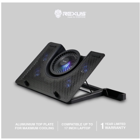 ITSTORE Rexus Cooling Pad / Coolingpad Breeze B170 5 Fan With RGB alas pendingin laptop