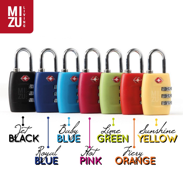 Travel Baggage Luggage Lock TSA WARNA WARNI - Gembok Tas Koper