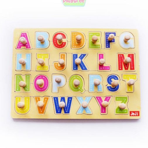 Puzzle Kayu Jumbo Knob Alphabet