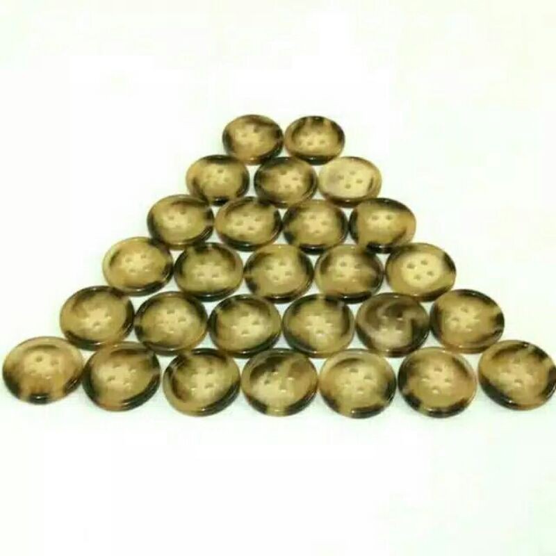 COD 200 PCS Diameter 25mm Kancing Hias Lubang 4 - Kancing Loreng - Kancing Motif Macan