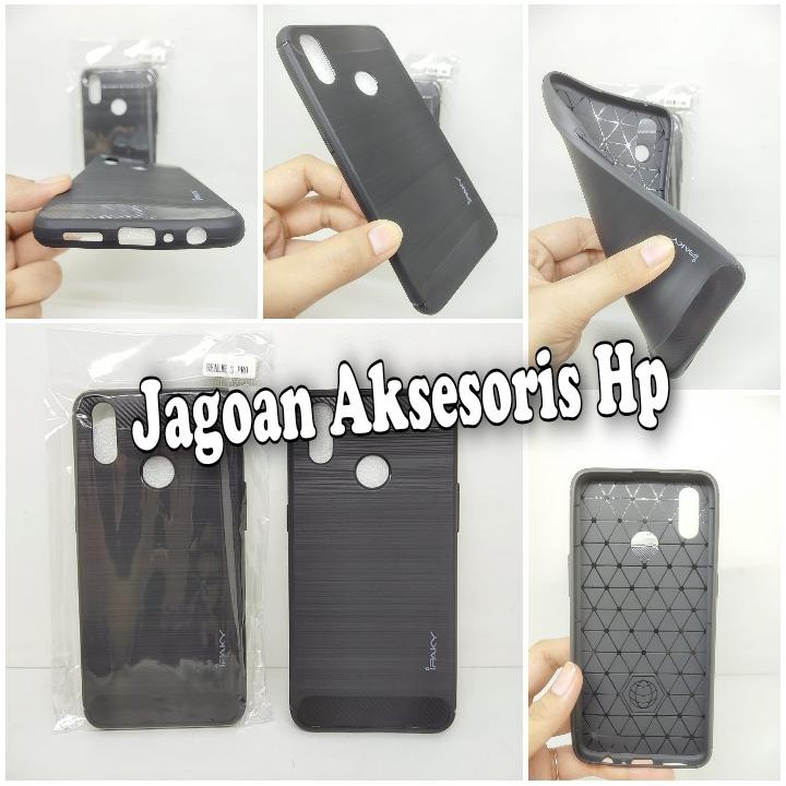 Case Slim Fit Carbon Realme 3 Pro RMX1851 6.3 inchi Softshell Fiber Multi Carbon