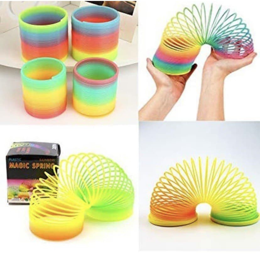 Magic Spring Rainbow Spiral Mainan Anak Squishy Pop It Fidget Toy ADHD