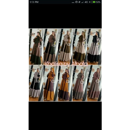 READY STOK  Khalisa Set Syar'i*ORI by Athata