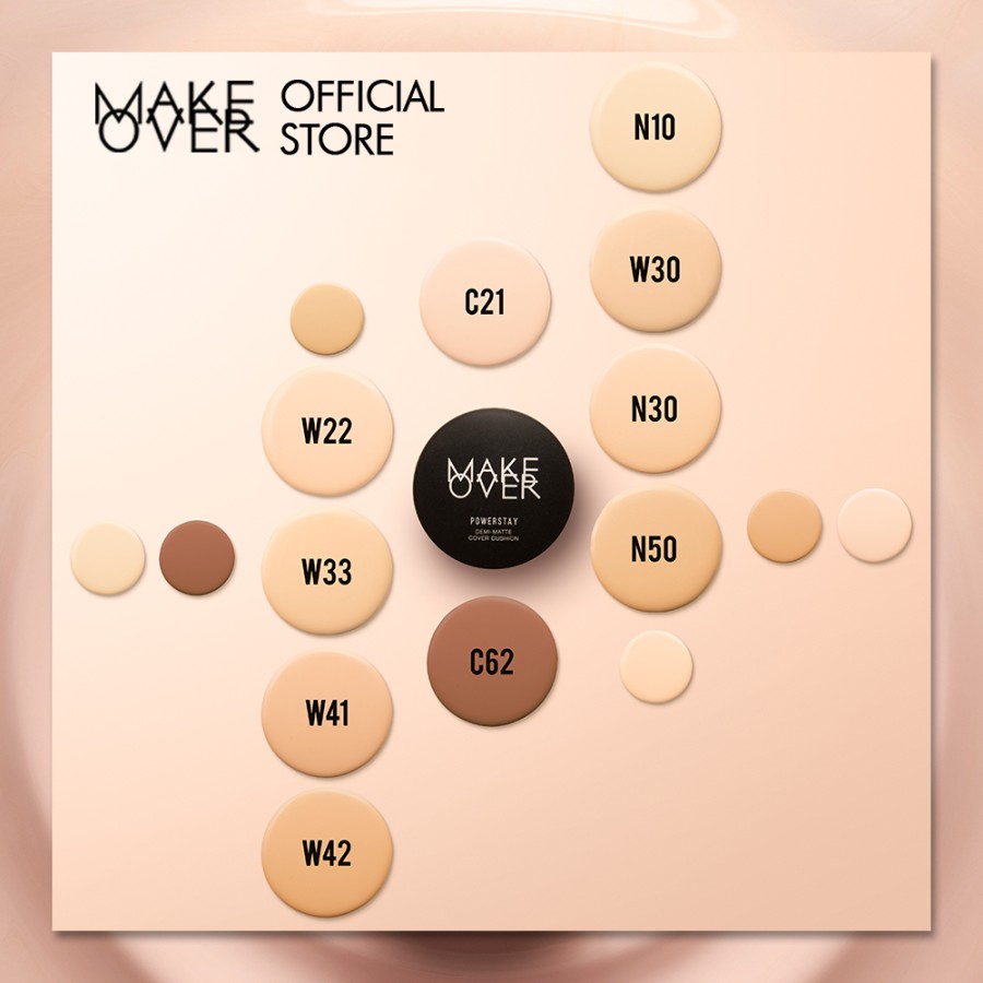 MAKE OVER Powerstay Demi-Matte Cover Cushion 15 g