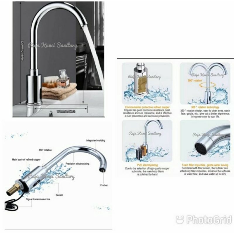 Kran Cuci Piring Sensor Otomatis/Kran Sink Meja Sensor/Kran Sensor