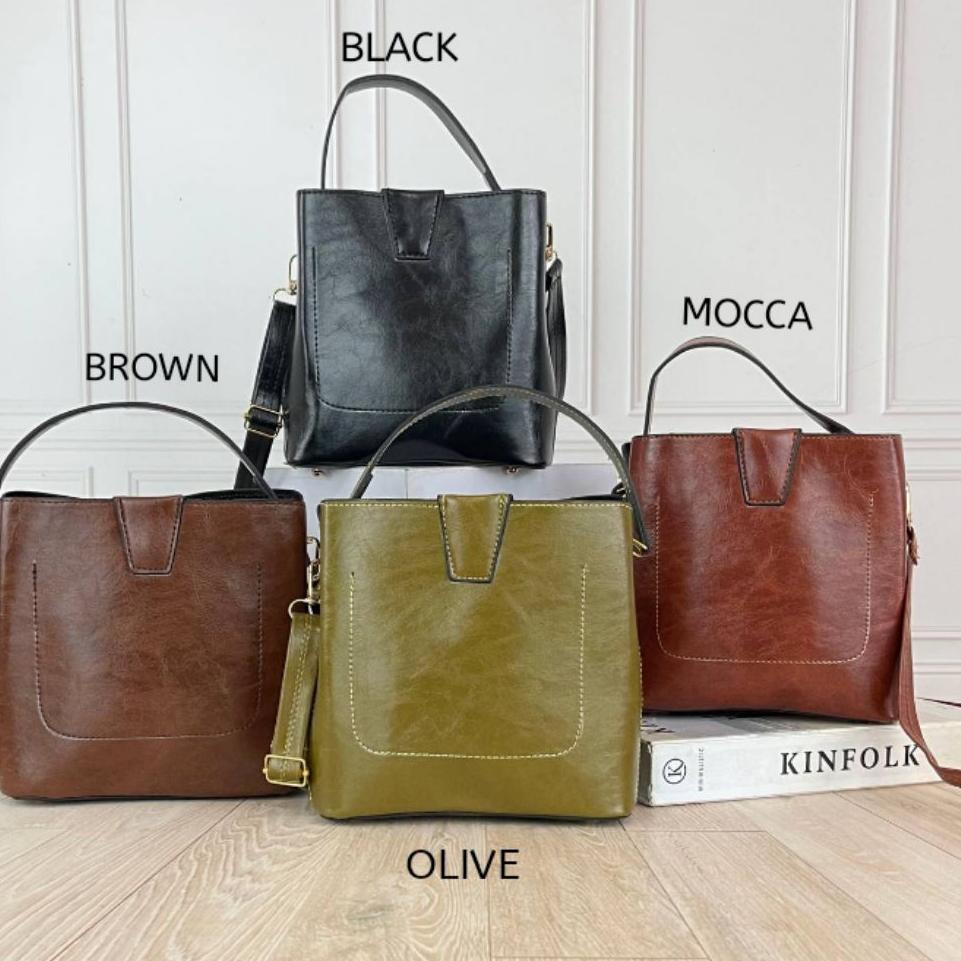 Terbaik.. SLING BAG LATVIA TAS SELEMPANG POLOS CANTIK UNIK KULIT SINTETIC TEBAL BISA TENTENG ADA RES