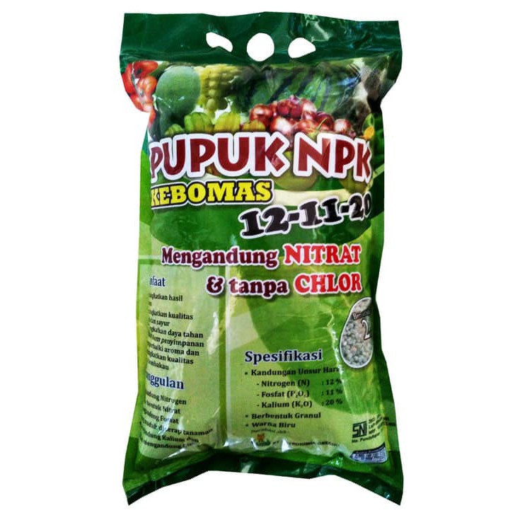 Pupuk Pertanian Tanaman NPK Kebomas 12-11-20 [2kg]