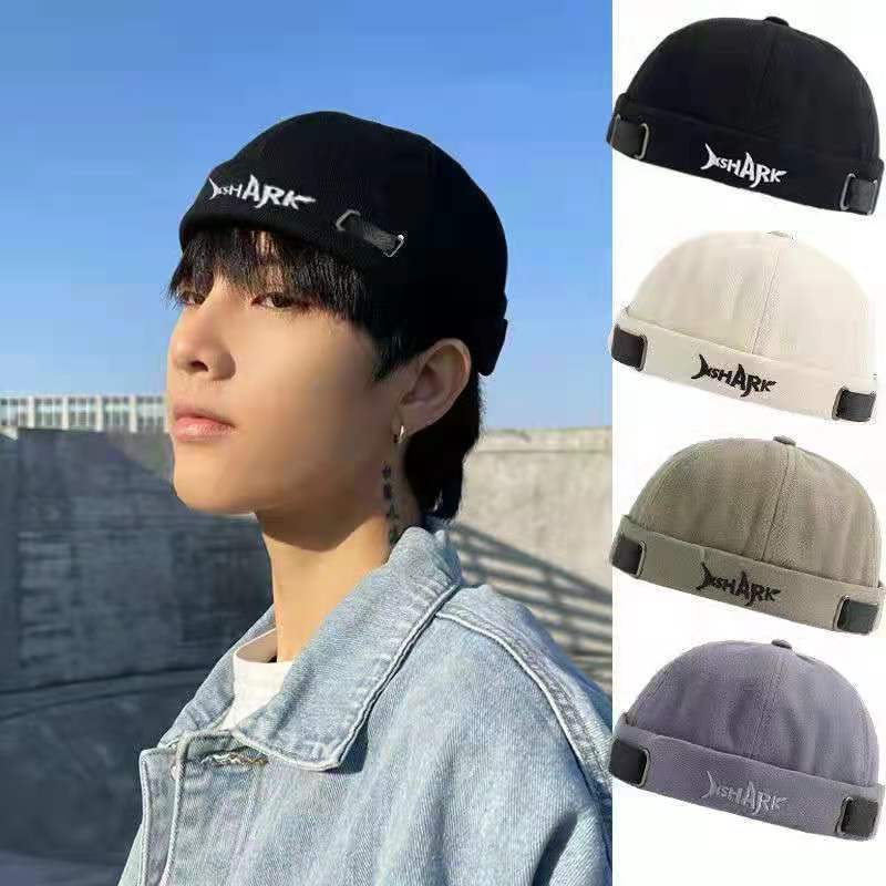 Topi Beanie Motif Hiu Dan Tulisan Untuk Pria Dan Wanita