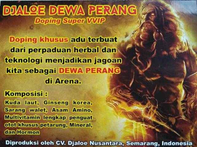 Doping DJALOE DEWA PERANG - agresifitas tinggi