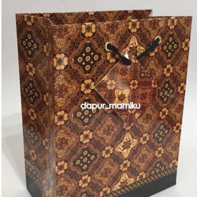 DAPURMAMI Paper Bag B Foil Batik Tas kertas motif Small uk. 18 x 23 x 10 cm