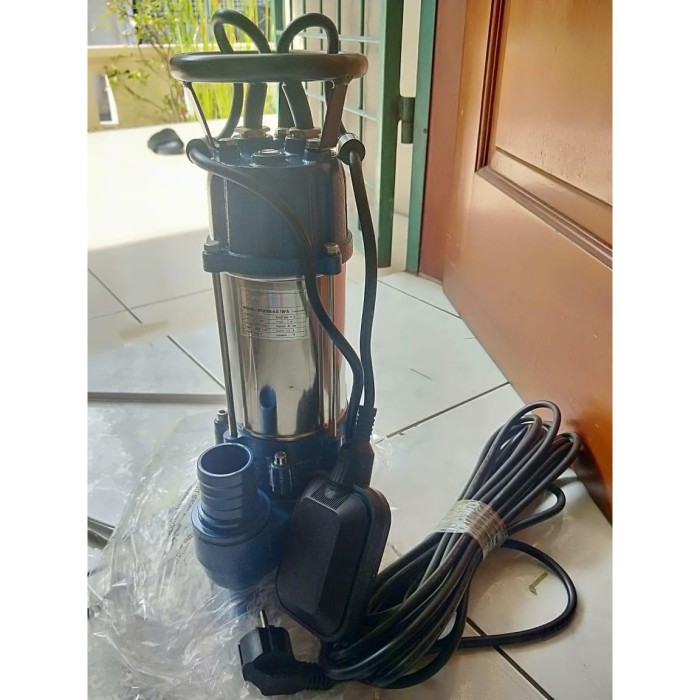 MAXPUMP WQDX6-4-0.18FA Pompa Celup Air Kotor Dan Asin Khusus Air Laut Otomatis Sewage Pump 220Volt 6 Kubik 1.5 inch