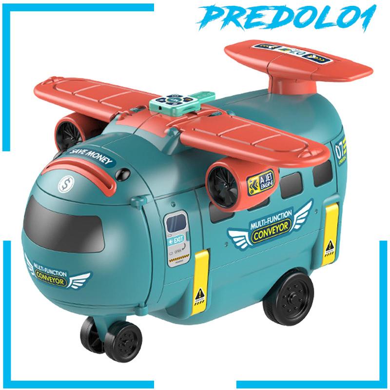 [PREDOLO1] Transport Cargo Airplane Toy DIY Assembled for Girls and Boys Children Blue