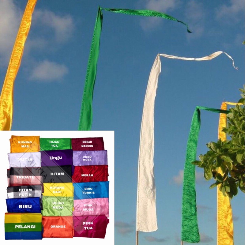 Umbul - Umbul Penjor Dekorasi / Bendera Naga Khas Bali 3, 4, &amp; 5 Meter