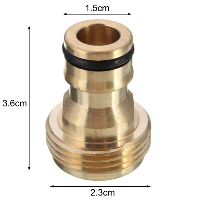 [ Featured ] 1 Piece Universal Solid Brass Thread Water Tap Male Quick Connector Adaptor