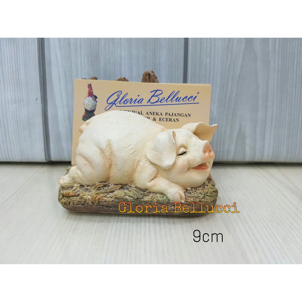 

patung pajangan babi card holder pig piggy tempat kartu nama