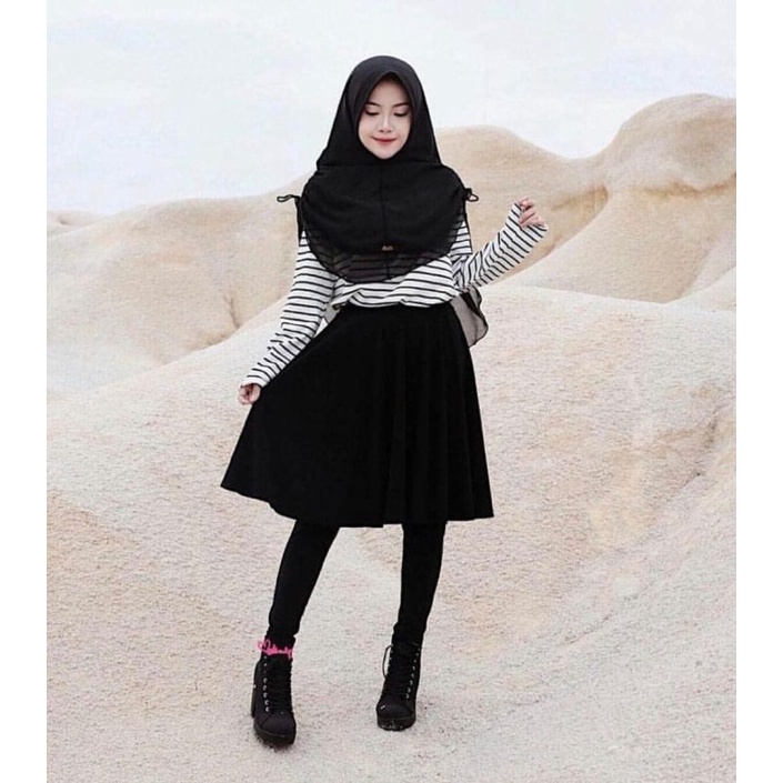 ROK PENDEK WANITA BAHAN SCUBA/ROK PENDEK MODEL MAYUNG/ROK PENDEK POLOS