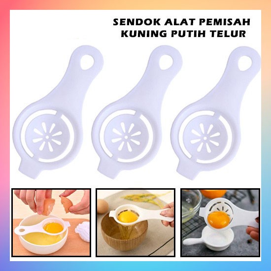 Sendok Alat Pemisah Putih Kuning Telur Egg White Separator Yolk Saringan Pisah Telor Dapur Kue