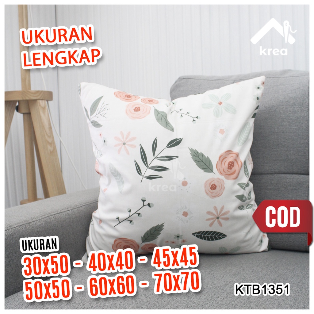 Sarung Bantal Sofa Ukuran 30x50, 40x40, 45x45, 50x50, 60x60, 70x70 - KTB1351