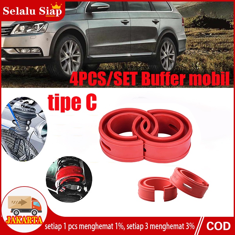 4PCS/SET  Spring Buffer Mobil Bemper Bumper Shock Absorber Auto Universal Untuk Kendaraan