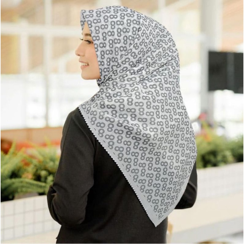 SALE HIJAB / HURUF PUTIH / COD / KERUDUNG VOAL MOTIF / SEGI EMPAT VOAL / JILBAB TERBARU / LASER CUT