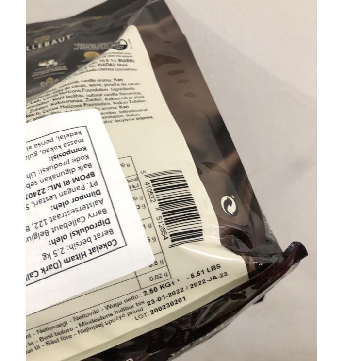 

S0Z Callebaut Dark Noir 70,5 % Couverture per 100 gram DYJ