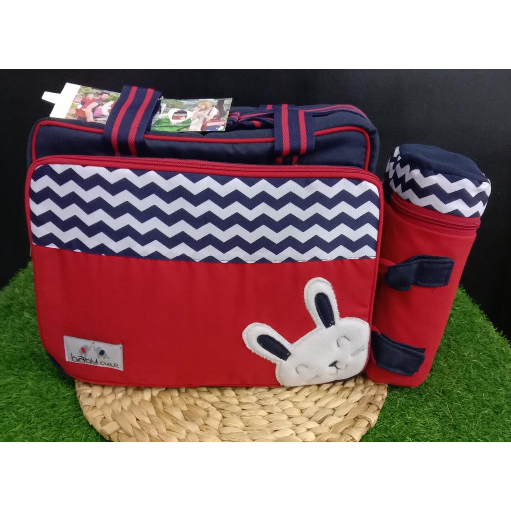 Baby Cute Tas Besar Saku Bordir Motif Rabbit