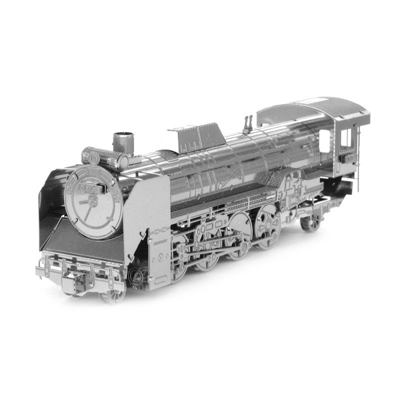 Puzzle 3D Metal Japanese Locomotive D-51 - Miniatur Lokomotif Uap Klasik Jepang - Nano Puzzle 3D