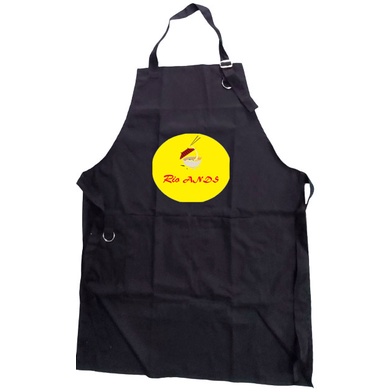 CUSTOM BORDIR SATUAN CELEMEK APRON MASAK DAPUR KAIN DRILL