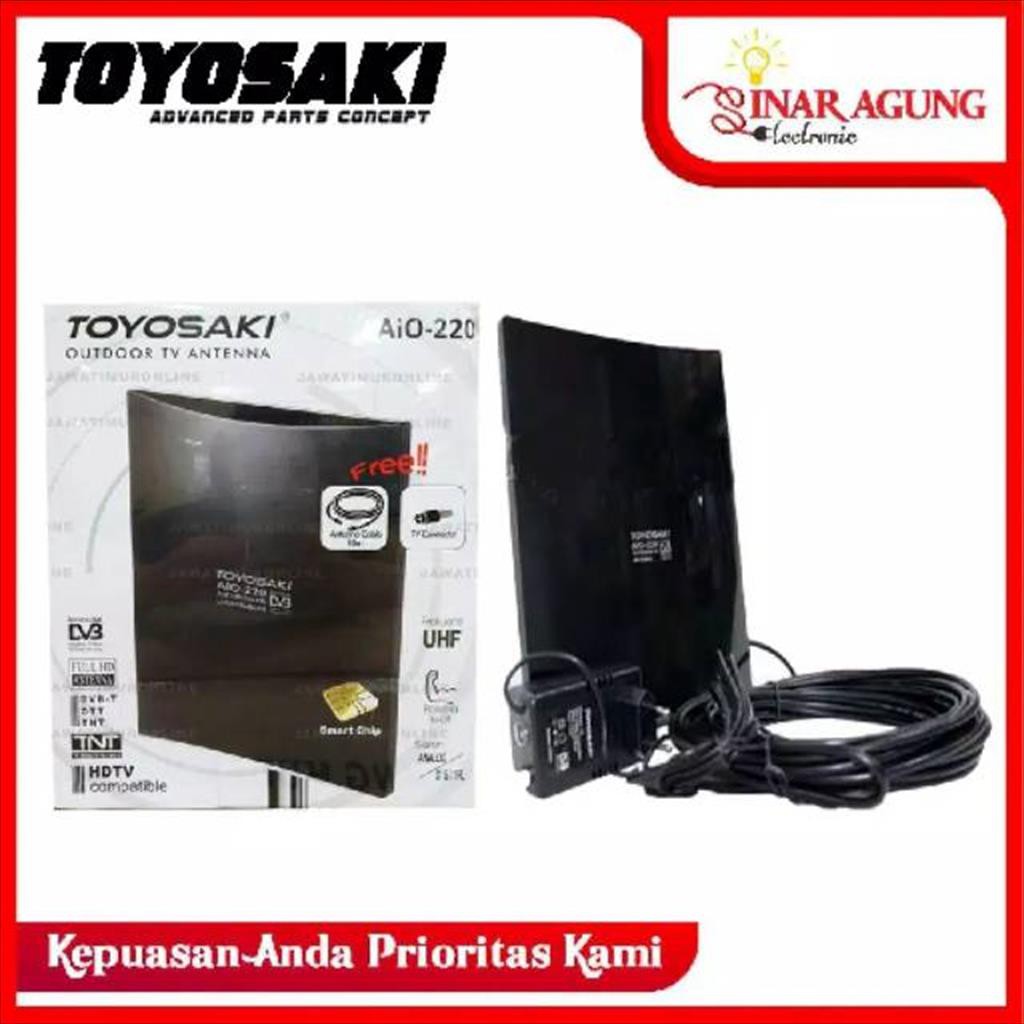 Free Kabel 10 Meter Antena Tv Digital Toyosaki Aio 220 Antena Indoor Outdoor Luar Dalam Shopee Indonesia