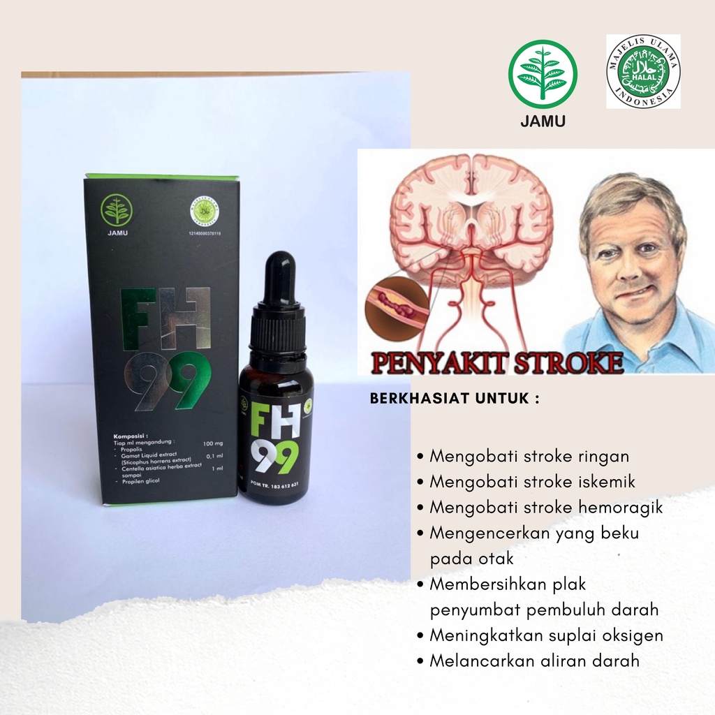 FH99 Formula Hayati Obat Stroke Herbal Alami - Obat Darah tinggi original 100%