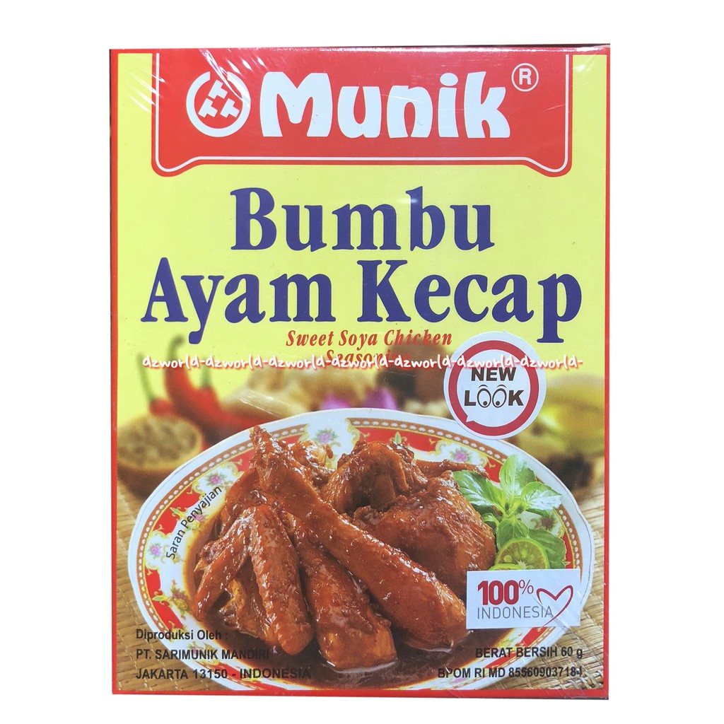 Munik Bumbu Ayam Kecap Sweet Soya Chicken Seasoning Bumbu 60gr Bumbu Masak Instan