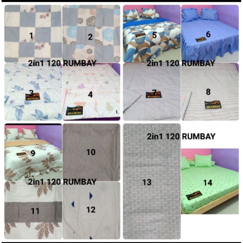 Sprei PERCA my love set sorong 2 in 1 ukuran 120x200