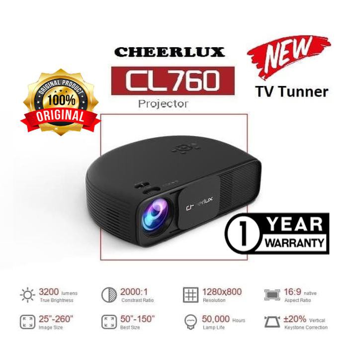 TERMURAH Cheerlux CL760 LED Projector 3200 lumens AP140