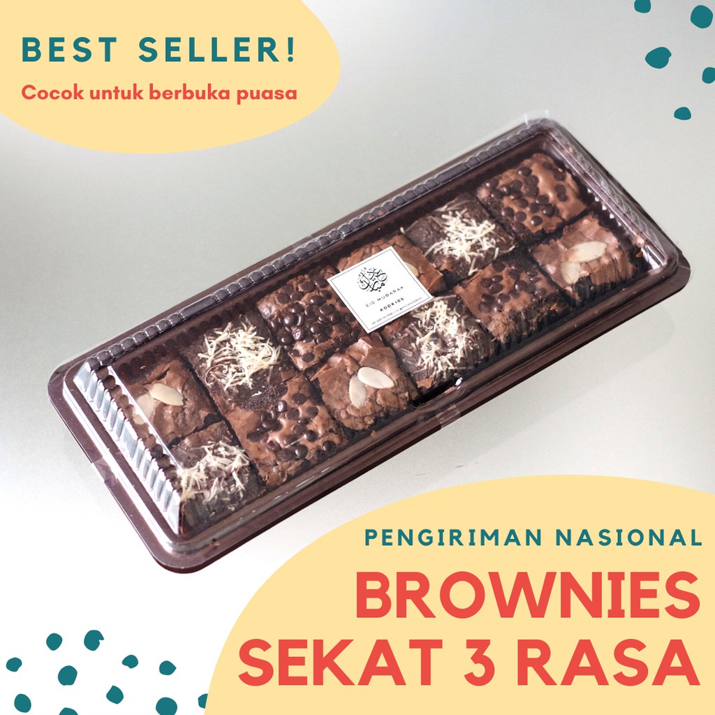 

[PREMIUM] Brownies Mix 3 Rasa | Choco Chip Keju Almond Asli | Cocok Untuk Paket Lebaran Ramadan