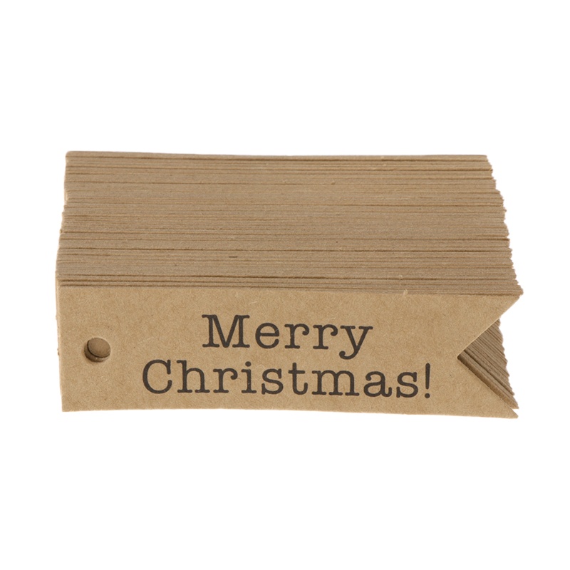 SIY  1 Set Merry Christmas Hang Tags Kraft Paper Drop DIY Clothes Gifts Package Label