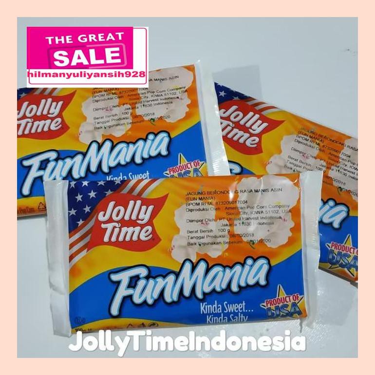 

S50Mra Jolly Time Popcorn Fun Mania Product Of Usa (Termurah /Grosir) Ret05Vh