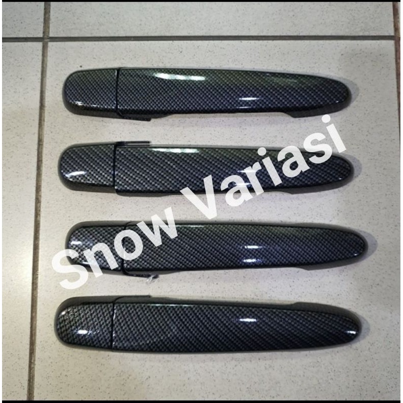 Cover Handle Pelapis Gagang Pintu All New AVANZA XENIA VELOZ Carbon